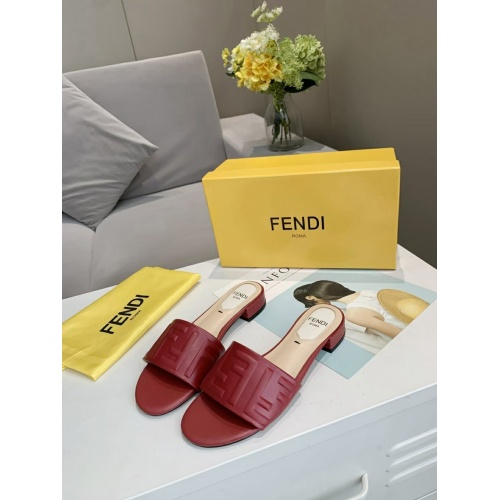 Fendi Slippers For Women #941837 $76.00 USD, Wholesale Replica Fendi Slippers