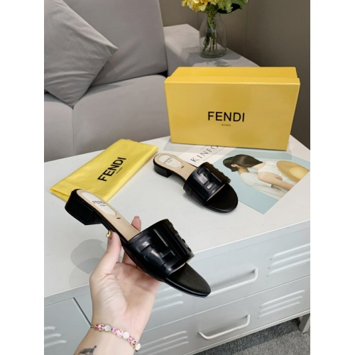 Replica Fendi Slippers For Women #941839 $76.00 USD for Wholesale