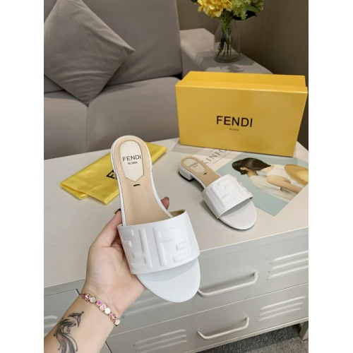Replica Fendi Slippers For Women #941840 $76.00 USD for Wholesale