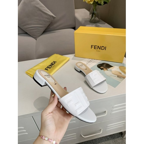 Replica Fendi Slippers For Women #941840 $76.00 USD for Wholesale