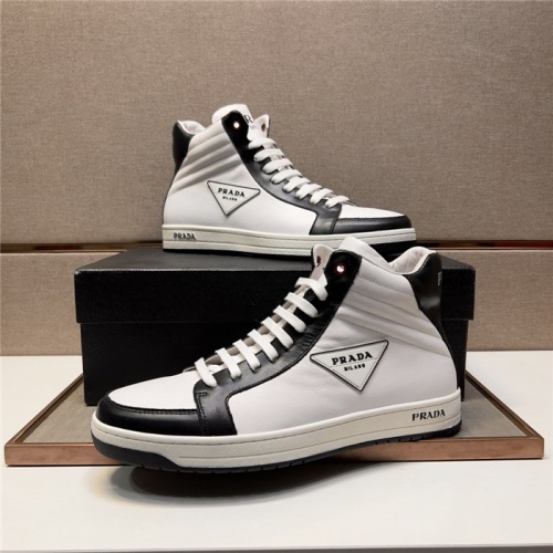 Replica Prada High Tops Shoes For Men #941900 $92.00 USD for Wholesale