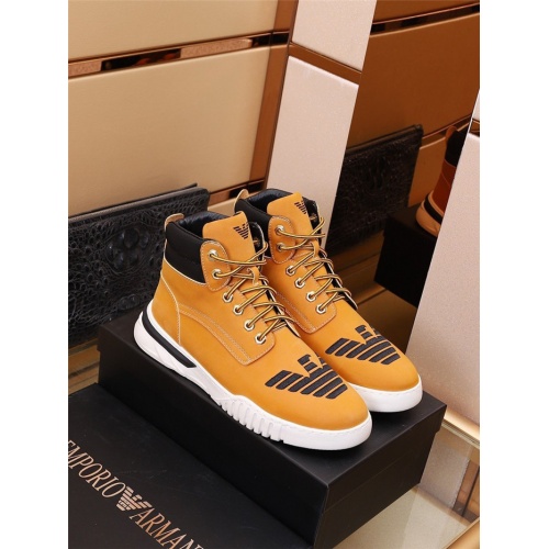 Armani High Tops Shoes For Men #941921 $82.00 USD, Wholesale Replica Armani High Tops Shoes