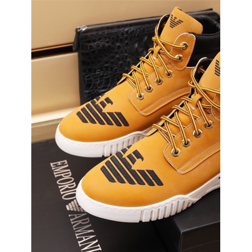 Replica Armani High Tops Shoes For Men #941921 $82.00 USD for Wholesale