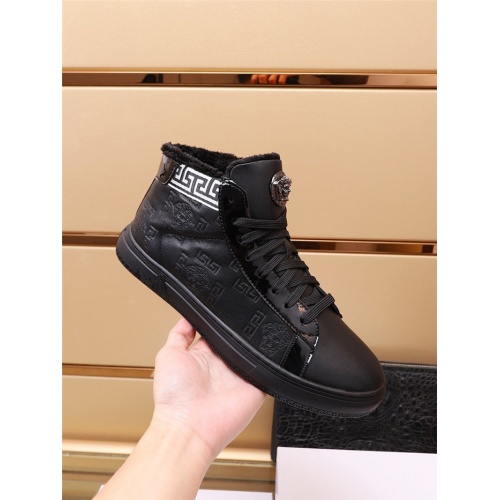 Replica Versace High Tops Shoes For Men #942372 $82.00 USD for Wholesale
