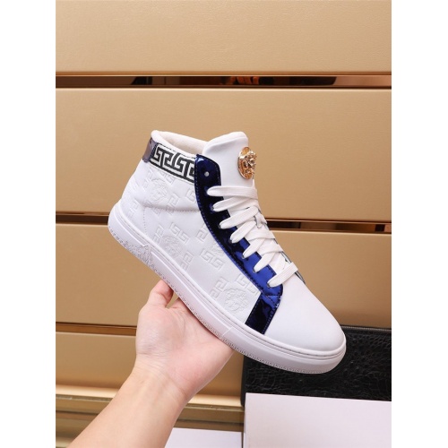 Replica Versace High Tops Shoes For Men #942373 $82.00 USD for Wholesale