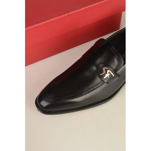 Replica Salvatore Ferragamo Leather Shoes For Men #942518 $85.00 USD for Wholesale