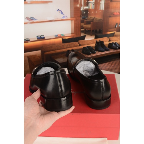 Replica Salvatore Ferragamo Leather Shoes For Men #942518 $85.00 USD for Wholesale