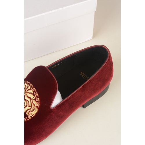 Replica Versace Leather Shoes For Men #942521 $85.00 USD for Wholesale