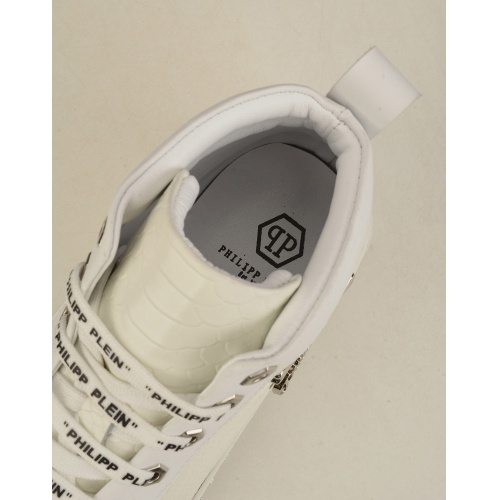 Replica Philipp Plein PP High Tops Shoes For Men #942560 $82.00 USD for Wholesale