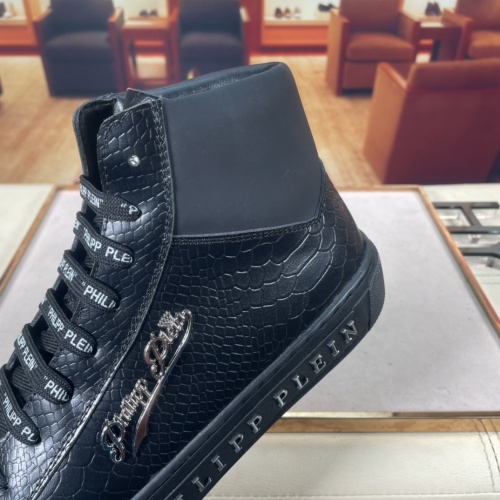 Replica Philipp Plein PP High Tops Shoes For Men #942570 $85.00 USD for Wholesale