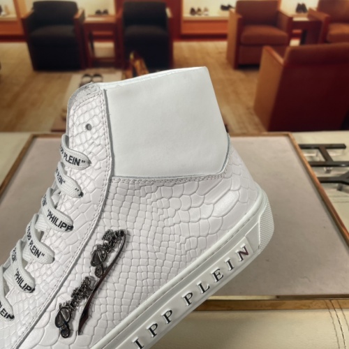 Replica Philipp Plein PP High Tops Shoes For Men #942571 $85.00 USD for Wholesale