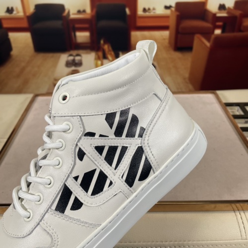 Replica Armani High Tops Shoes For Men #942581 $82.00 USD for Wholesale