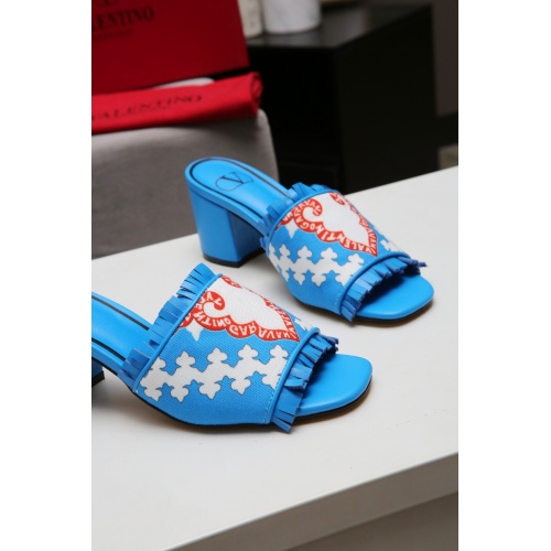 Replica Valentino Slippers For Women #942635 $76.00 USD for Wholesale
