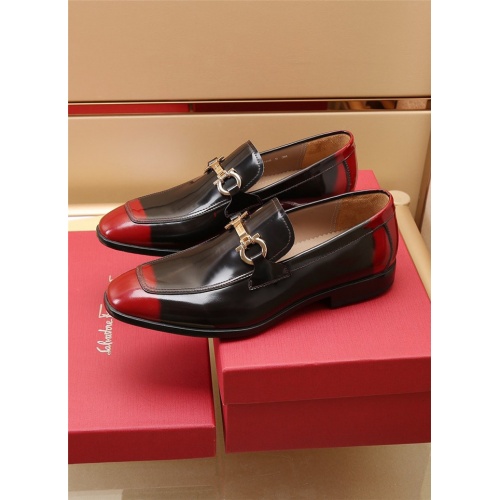 Replica Salvatore Ferragamo Leather Shoes For Men #942804 $118.00 USD for Wholesale