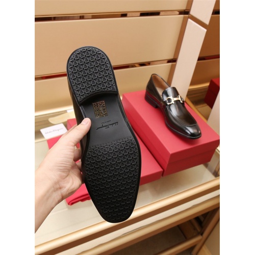 Replica Salvatore Ferragamo Leather Shoes For Men #942805 $118.00 USD for Wholesale