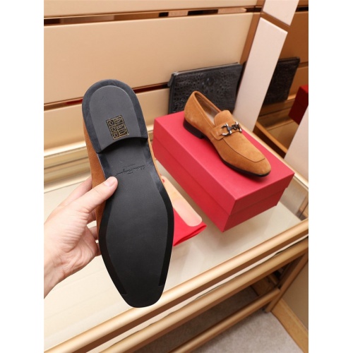 Replica Salvatore Ferragamo Leather Shoes For Men #942806 $118.00 USD for Wholesale