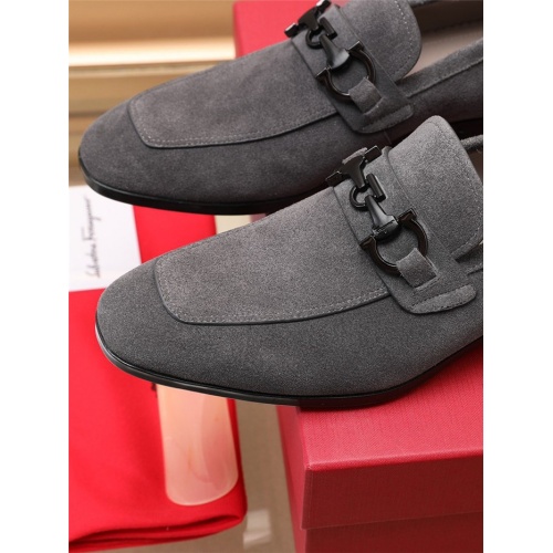 Replica Salvatore Ferragamo Leather Shoes For Men #942807 $118.00 USD for Wholesale