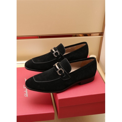 Replica Salvatore Ferragamo Leather Shoes For Men #942810 $118.00 USD for Wholesale