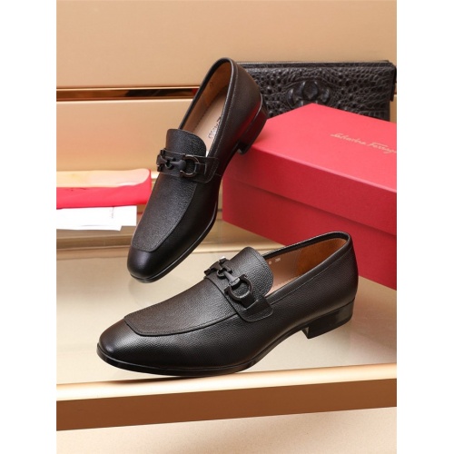 Ferragamo Salvatore FS Leather Shoes For Men #942811