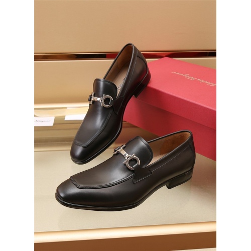 Ferragamo Salvatore FS Leather Shoes For Men #942818