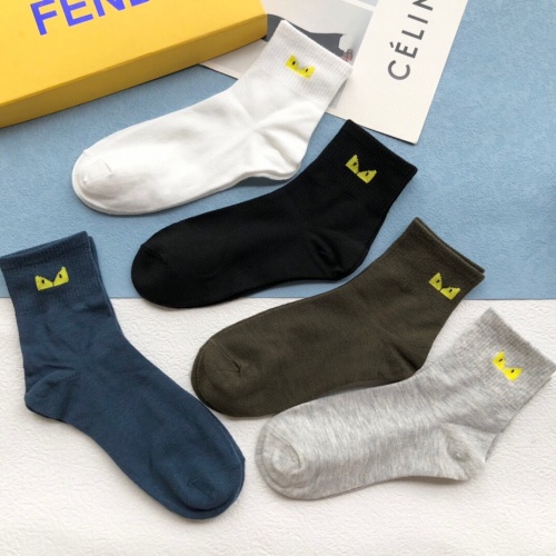 Replica Fendi Socks #942827 $27.00 USD for Wholesale