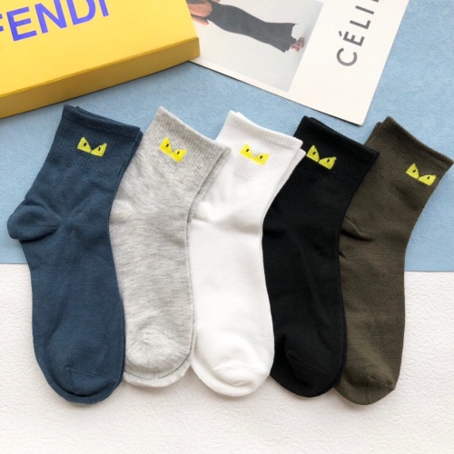 Replica Fendi Socks #942827 $27.00 USD for Wholesale