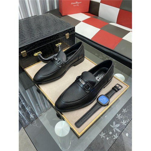 Salvatore Ferragamo Leather Shoes For Men #943109 $82.00 USD, Wholesale Replica Salvatore Ferragamo Leather Shoes