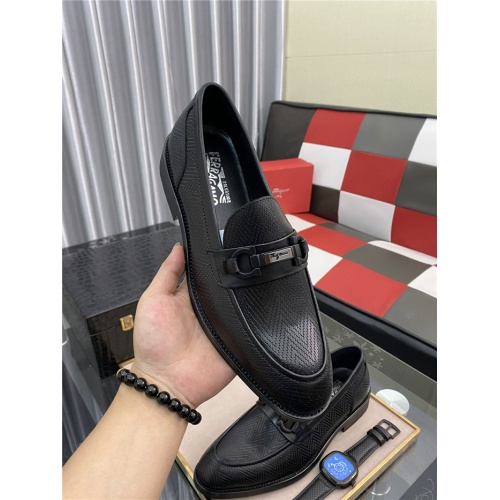 Replica Salvatore Ferragamo Leather Shoes For Men #943109 $82.00 USD for Wholesale