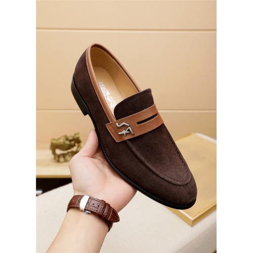 Replica Salvatore Ferragamo Leather Shoes For Men #943112 $68.00 USD for Wholesale