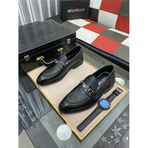 Armani Leather Shoes For Men #943119 $82.00 USD, Wholesale Replica Armani Leather Shoes