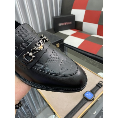 Replica Armani Leather Shoes For Men #943119 $82.00 USD for Wholesale