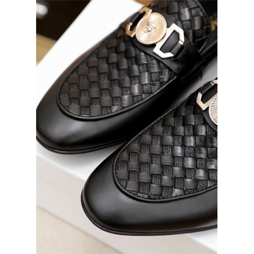 Replica Versace Leather Shoes For Men #943136 $80.00 USD for Wholesale
