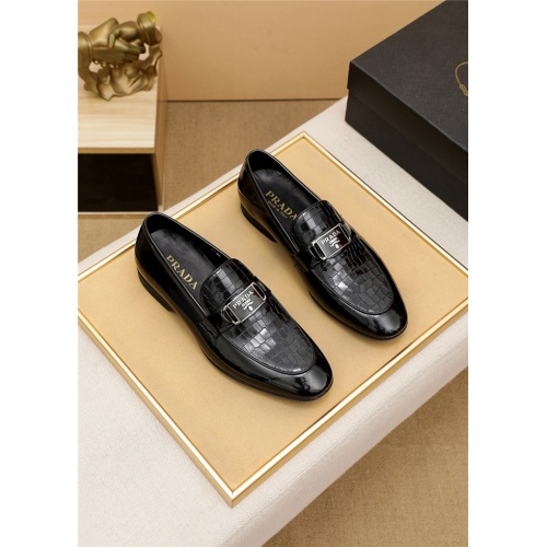 Prada Leather Shoes For Men #943139 $80.00 USD, Wholesale Replica Prada Leather Shoes