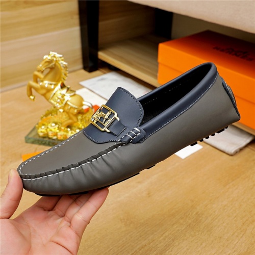 Replica Hermes Leather Shoes For Men #943188 $68.00 USD for Wholesale