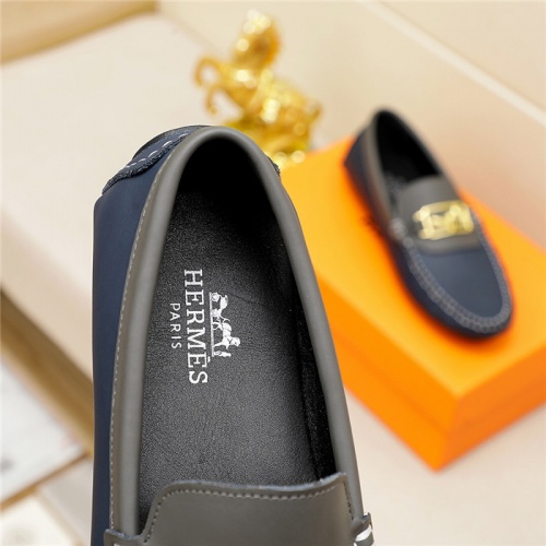 Replica Hermes Leather Shoes For Men #943189 $68.00 USD for Wholesale