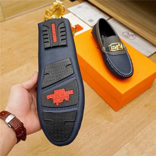 Replica Hermes Leather Shoes For Men #943189 $68.00 USD for Wholesale