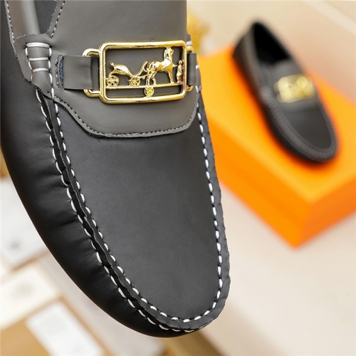 Replica Hermes Leather Shoes For Men #943190 $68.00 USD for Wholesale
