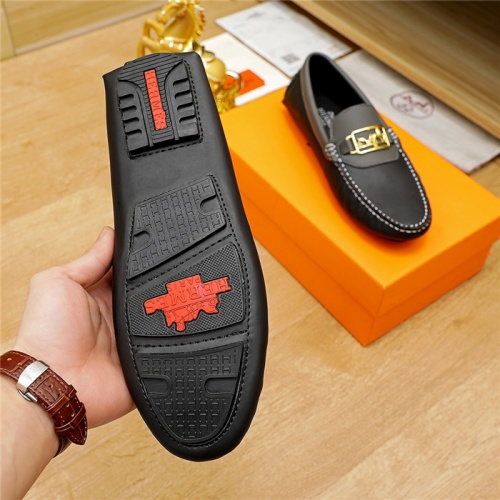 Replica Hermes Leather Shoes For Men #943190 $68.00 USD for Wholesale