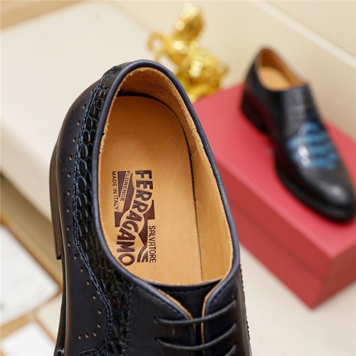 Replica Salvatore Ferragamo Leather Shoes For Men #943208 $85.00 USD for Wholesale