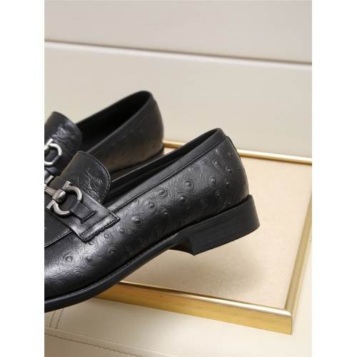 Replica Salvatore Ferragamo Leather Shoes For Men #943219 $76.00 USD for Wholesale