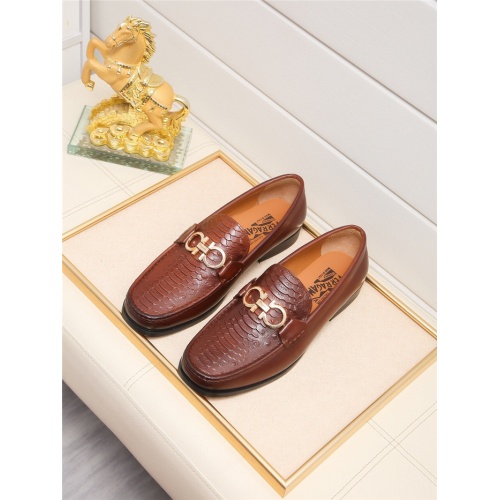 Ferragamo Salvatore FS Leather Shoes For Men #943222