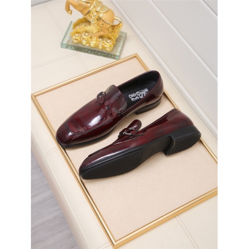 Replica Salvatore Ferragamo Leather Shoes For Men #943226 $85.00 USD for Wholesale