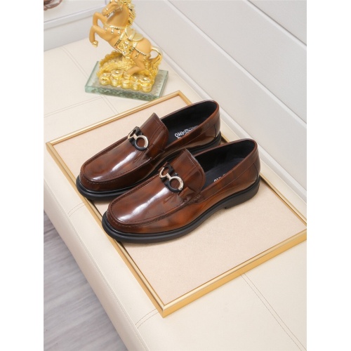 Salvatore Ferragamo Leather Shoes For Men #943230 $85.00 USD, Wholesale Replica Salvatore Ferragamo Leather Shoes