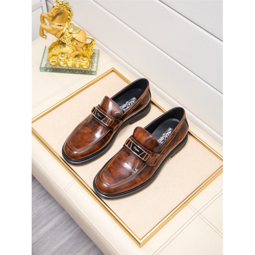 Salvatore Ferragamo Leather Shoes For Men #943234 $85.00 USD, Wholesale Replica Salvatore Ferragamo Leather Shoes