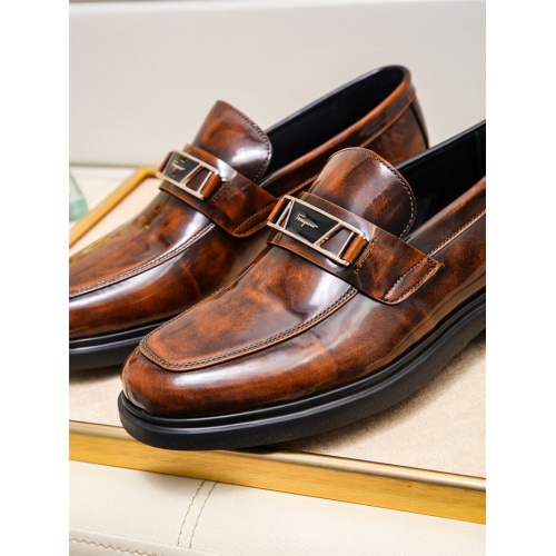 Replica Salvatore Ferragamo Leather Shoes For Men #943234 $85.00 USD for Wholesale