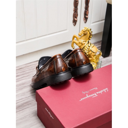 Replica Salvatore Ferragamo Leather Shoes For Men #943234 $85.00 USD for Wholesale