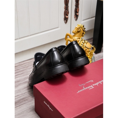 Replica Salvatore Ferragamo Leather Shoes For Men #943236 $85.00 USD for Wholesale