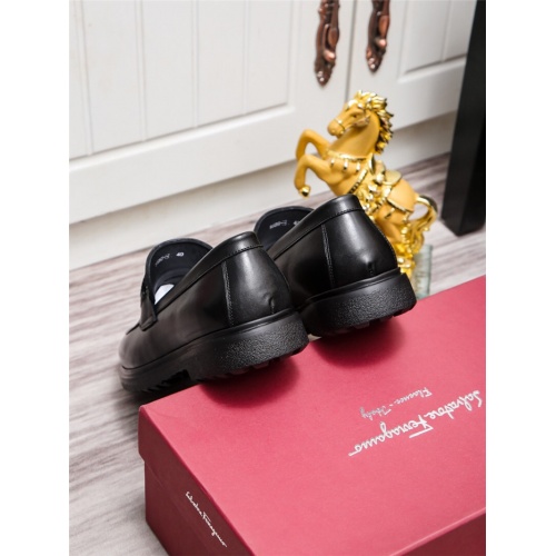 Replica Salvatore Ferragamo Leather Shoes For Men #943237 $85.00 USD for Wholesale