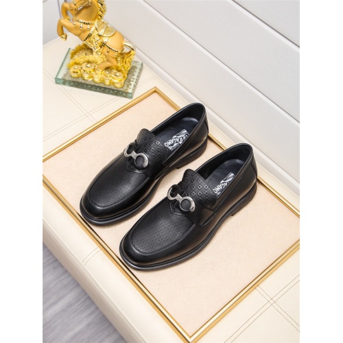 Salvatore Ferragamo Leather Shoes For Men #943238 $85.00 USD, Wholesale Replica Salvatore Ferragamo Leather Shoes