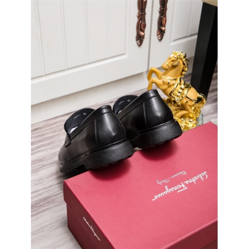 Replica Salvatore Ferragamo Leather Shoes For Men #943238 $85.00 USD for Wholesale